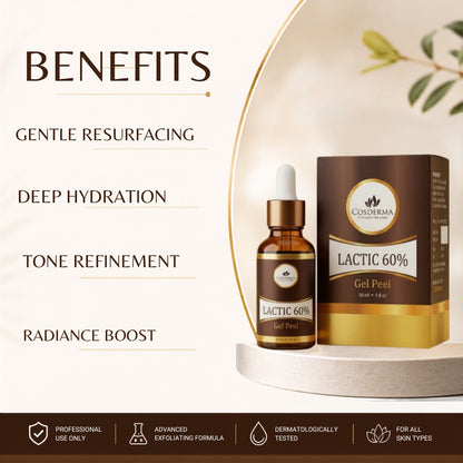 Cosderma Lactic Acid Peel - Enhance Skin Texture & Radiance | Professional Derma Peel