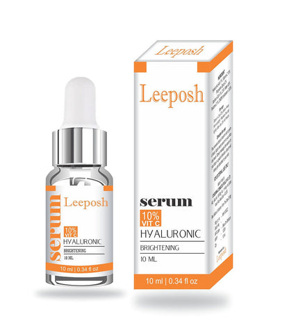 Leeposh Derma Roller 0.5mm with Vitamin C + Hyaluronic Acid Serum for Acne Scars and Anti-Aging