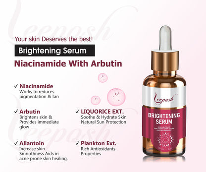 Leeposh 5% Alpha Arbutin Brightening Serum | For Pigmentation, Blemishes, and Dark Spots