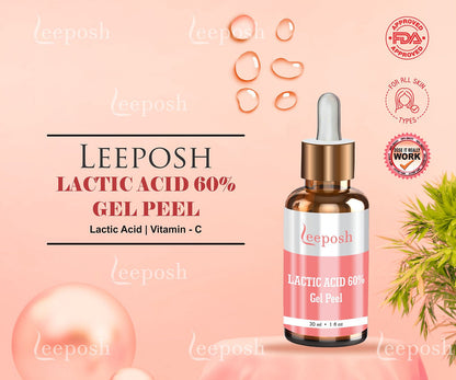 Leeposh Lactic Acid 40% Gel Peel for Melasma, Deep Pigmentation, Blemishes & Glowing Skin