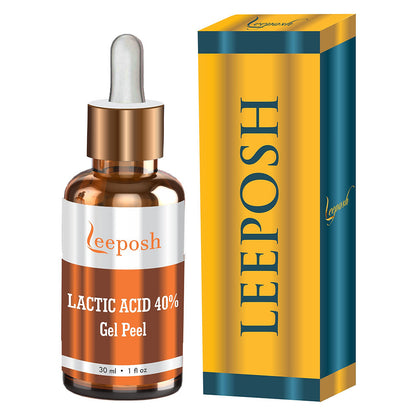 Leeposh Lactic Acid 40% Gel Peel for Melasma, Deep Pigmentation, Blemishes & Glowing Skin