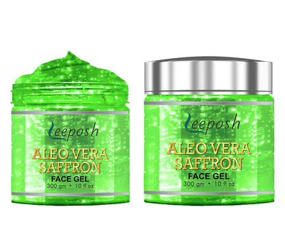 Leeposh Aloe Vera Saffron Face Gel Anti ageing | Intense Hydration for Skin