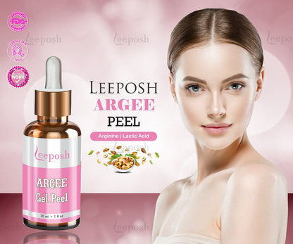 Leeposh Argee Peel with Neutralizer Spray & Hydra Face Gel Cream - Effective Lactic Acid & Glycolic Acid Combo for Skin Brightening