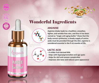 Leeposh Argee Peel - Lactic Acid & Arginine for Youthful, Radiant Skin