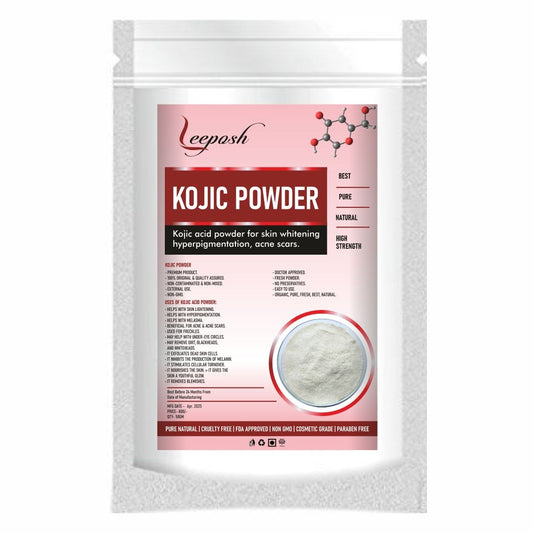 Leeposh Kojic Acid Powder – For Skin Whitening, Pigmentation & Acne Scars