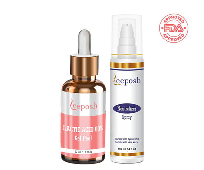 Leeposh Lactic Acid 60% Peel with Hydra-Repair Neutralizer Spray