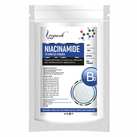 Leeposh Niacinamide Powder – Vitamin B3 for Skin Brightening, Acne & Pore Care