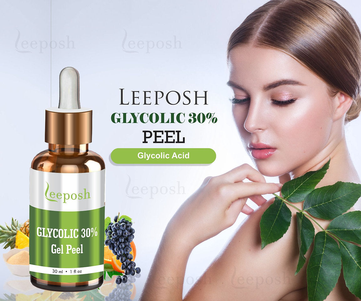 Leeposh Glycolic 30% Gel Peel | Skin Brightening & Exfoliating AHA Peel