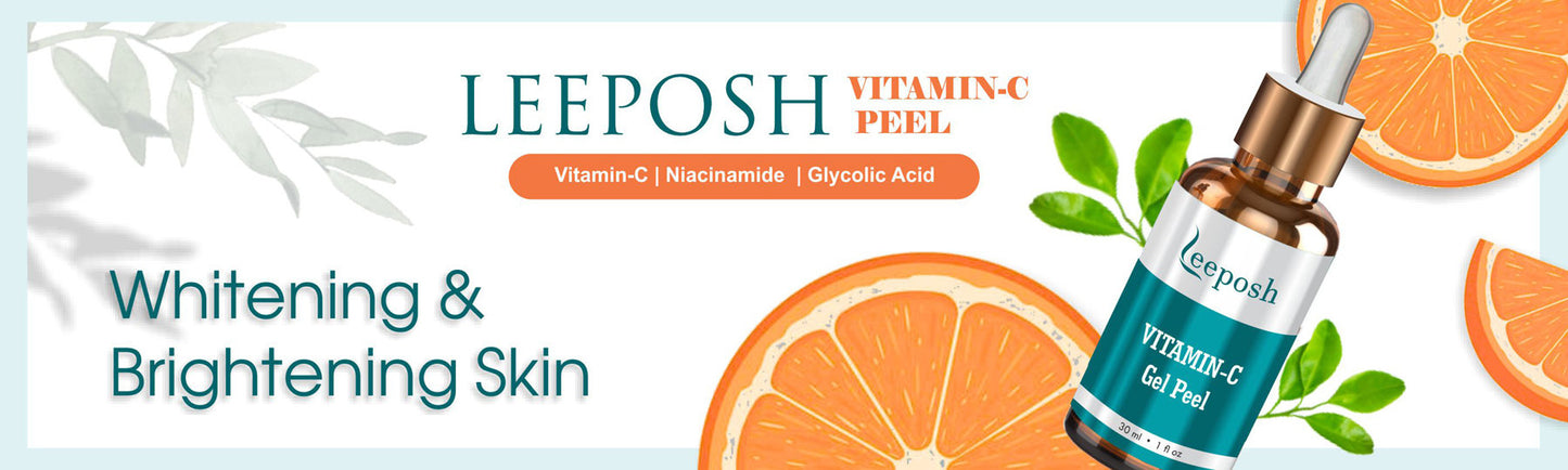 Leeposh Vitamin C Peel with Glycolic Acid & Niacinamide with Neutralizer Spray | Brightening, Anti-Ageing, Skin Lightening