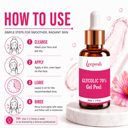 Leeposh 70% Glycolic Acid Peel - Radiant Skin Treatment