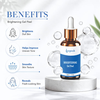 Leeposh Brightening Peel with Neutralizer Spray - Glutathione Skin Whitening & Brightening Glow Treatment