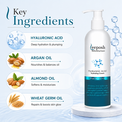 Leeposh Hyaluronic Acid Moisturizer – Intense Hydration & Anti-Aging Cream