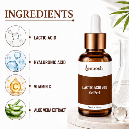 Leeposh Lactic Acid Peel 20% – Acne Scar & Pigmentation Removal, Anti-Aging