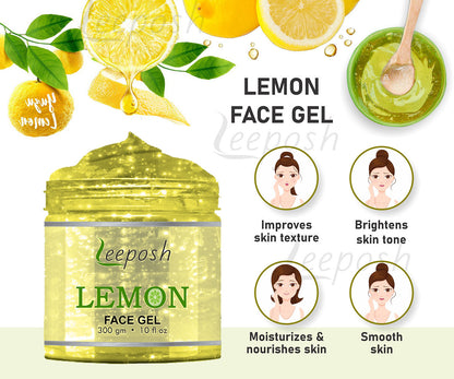 Leeposh Lemon Face Gel for Glow & Lightening | FDA Approved for Clear Skin