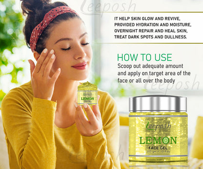 Leeposh Lemon Face Gel for Glow & Lightening | FDA Approved for Clear Skin