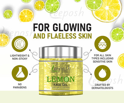 Leeposh Lemon Face Gel for Glow & Lightening | FDA Approved for Clear Skin