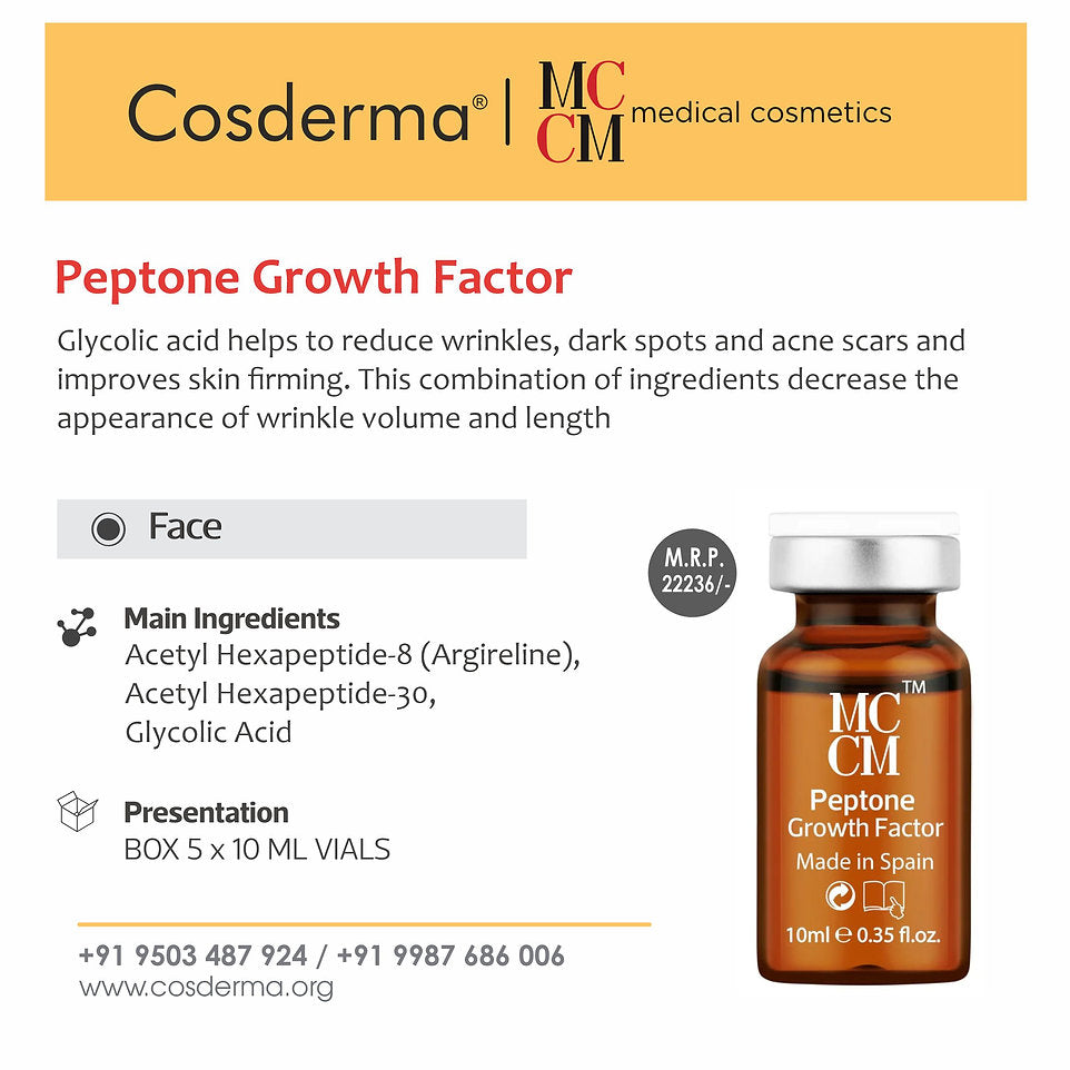 MCCM Peptone Growth Factor Serum – Advanced Anti-Aging & Skin Rejuvenation