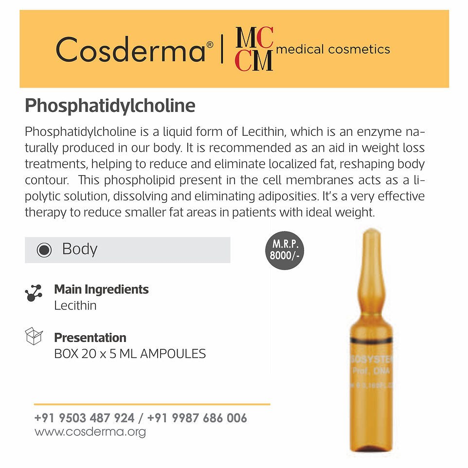 MCCM Phosphatidylcholine Ampoules 5% for Body Contouring & Fat Reduction