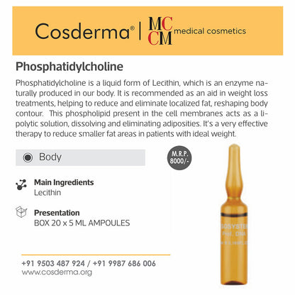 MCCM Phosphatidylcholine Ampoules 5% for Body Contouring & Fat Reduction