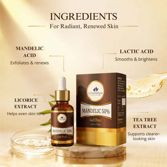 Cosderma Mandelic Peel 50% | Exfoliating Facial Peel for Youthful & Clear Skin | Professional Derma Peel