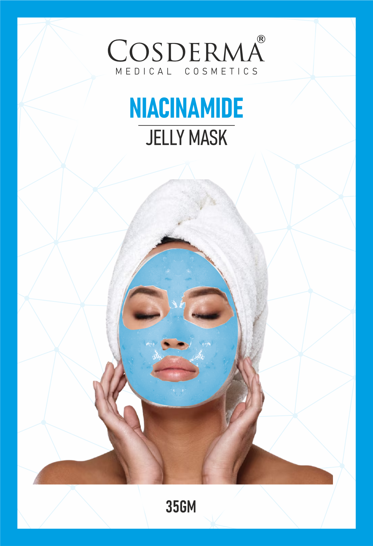 Cosderma Niacinamide Jelly Mask (10 x 35gm) – Oil Control, Pore Tightening & Brightening Peel-Off Mask