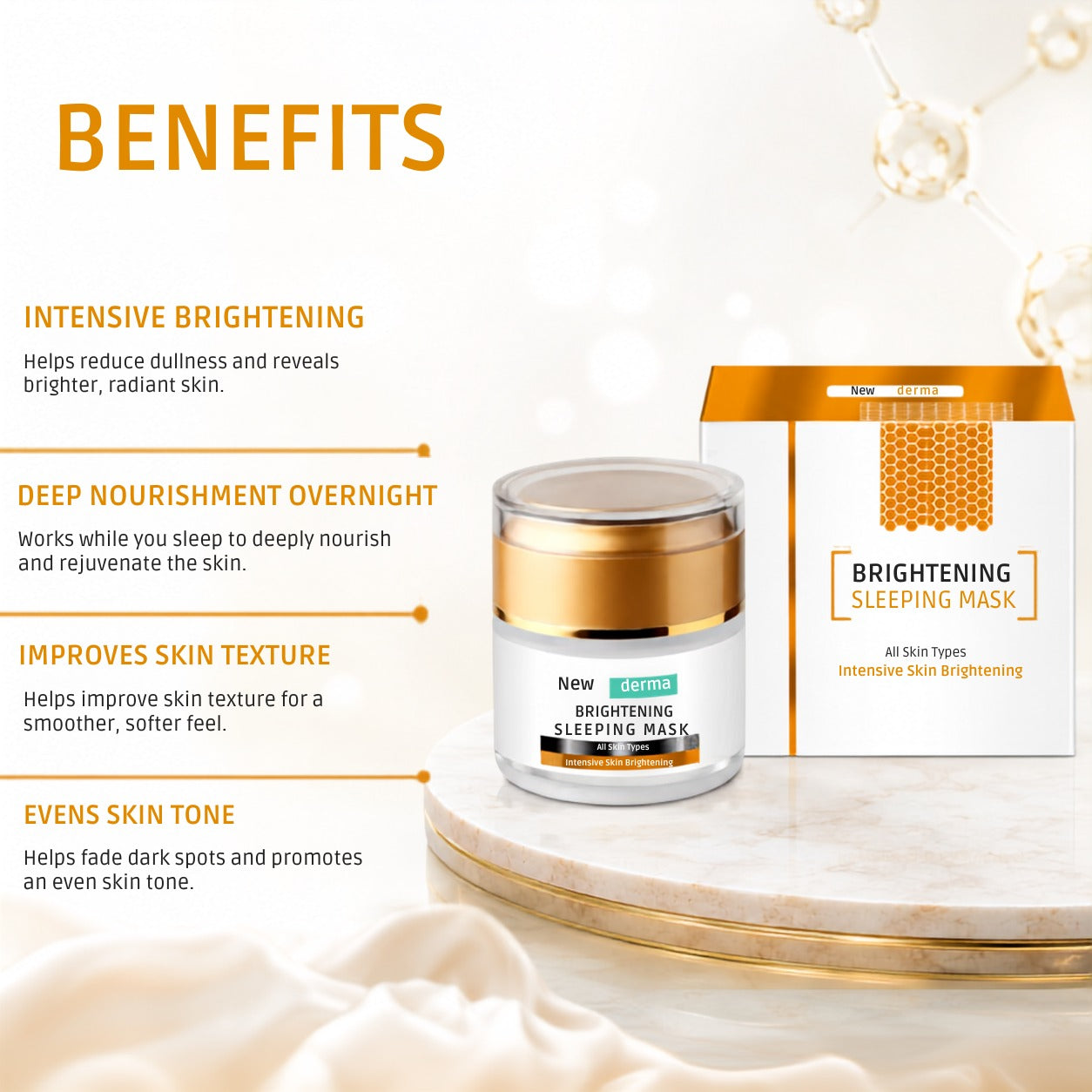 Newderma Brightening Sleeping Mask | Overnight Radiance Boost