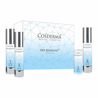 Cosderma Oxy Reneuvit Facial Kit for Anti-Aging & Skin Renewal – 4 Step Professional & Home Care Facial (10 Sessions)