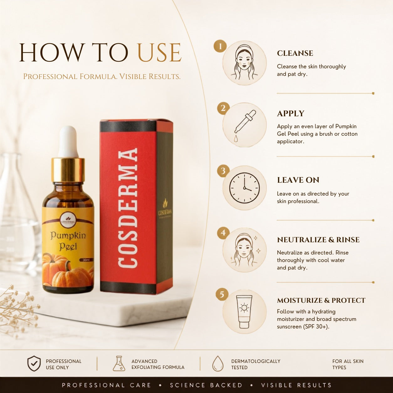 Cosderma Pumpkin Peel – Exfoliating Skin Treatment for Radiance