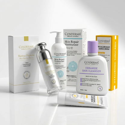 Cosderma Retinol Peptide Anti-Aging Kit – Complete 4-Step Wrinkle Repair & Skin Renewal Routine