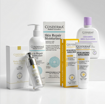 Cosderma Retinol Peptide Anti-Aging Kit – Complete 4-Step Wrinkle Repair & Skin Renewal Routine