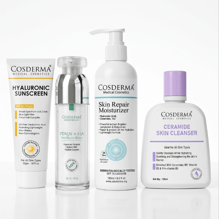 Cosderma PDRN HA Age Rewind Repair Kit – Anti-Aging & Skin Repair 4-Step Skincare Routine