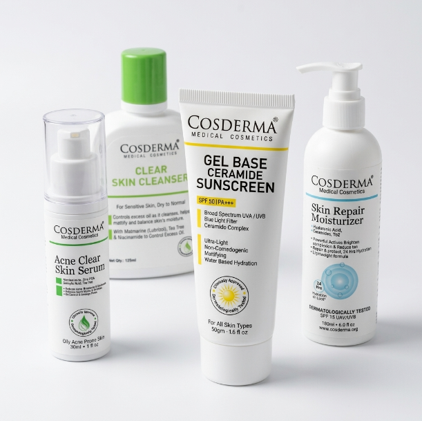 Cosderma Acne Blemish Control Kit | Clear Skin Routine | 305 ml