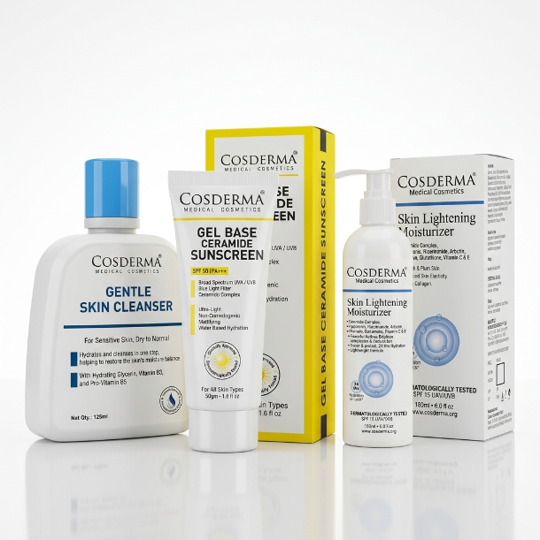 Cosderma Healthy Skin Essentials Kit 3 Step Daily Skincare Routine