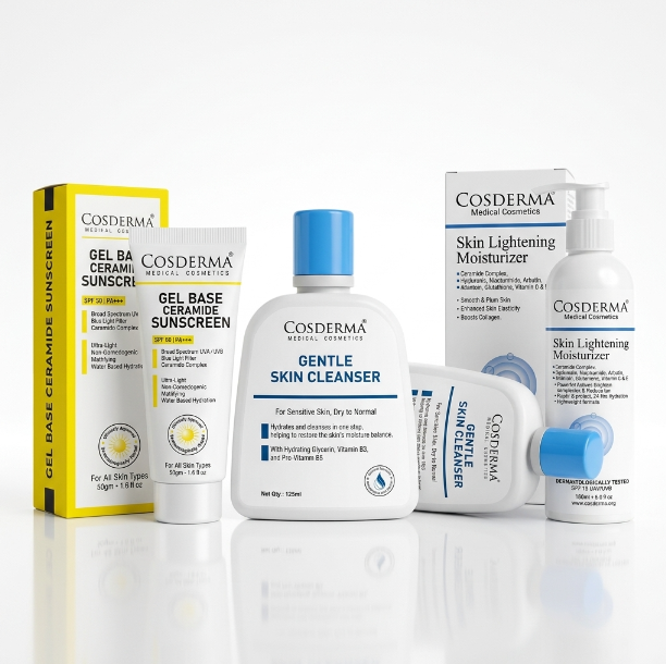 Cosderma Healthy Skin Essentials Kit 3 Step Daily Skincare Routine