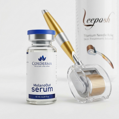 Cosderma Professional Derma Roller Pigmentation Repair Kit with MelanoOut Serum