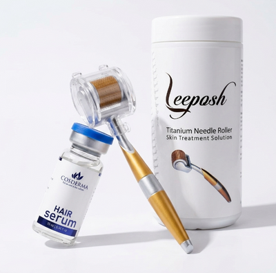 Cosderma Hair Growth Kit with Leeposh Derma Roller & Hair Growth Serum