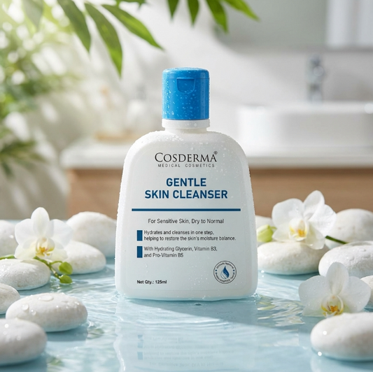 Cosderma Gentle Skin Cleanser for Sensitive & Dry to Normal Skin – Hydrating Creamy Formula