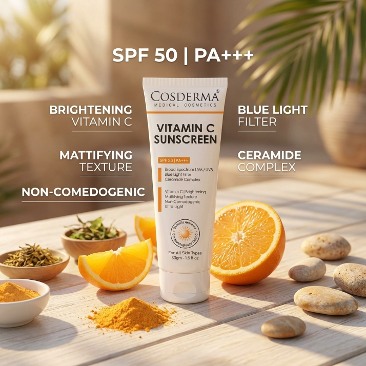 Cosderma Daily Care COMBO, Cleanser, Serum, Moisturizer, Sunscreen (For Normal Skin)