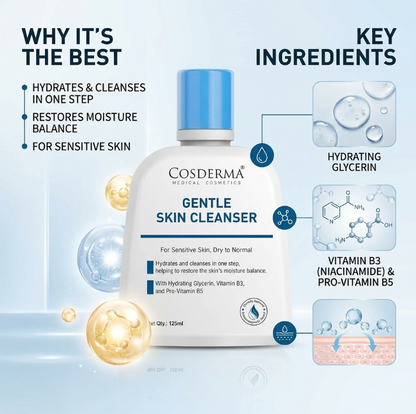 Cosderma Daily Care COMBO, Cleanser, Serum, Moisturizer, Sunscreen (For Normal Skin)