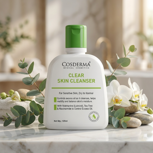 Cosderma Clear Skin Cleanser for Oily & Acne-Prone Skin – Oil Control & Mattifying Formula
