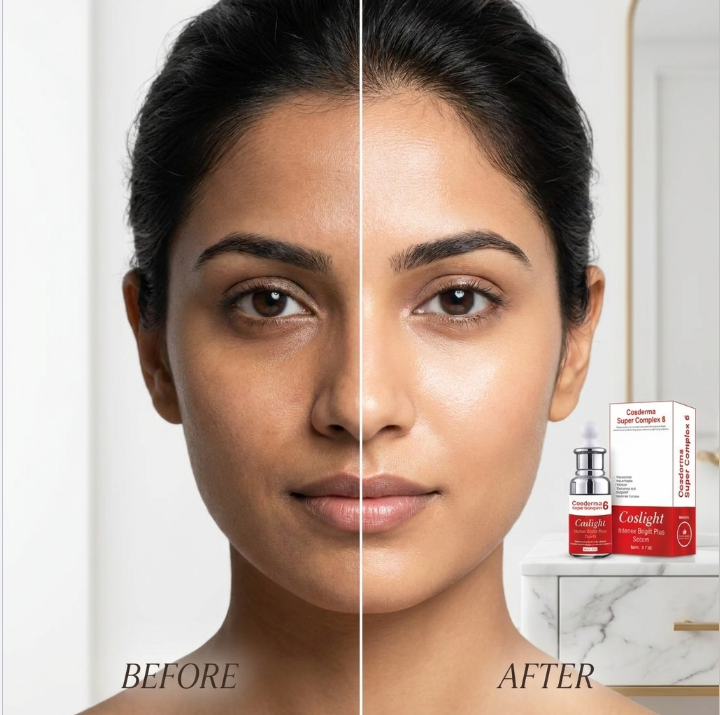 Coslight Intense Bright Plus Serum – Advanced Brightening & Hydration | Cosderma Super Complex 6
