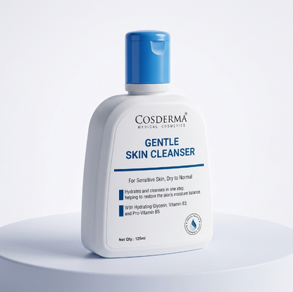 Cosderma Gentle Skin Cleanser for Sensitive & Dry to Normal Skin – Hydrating Creamy Formula