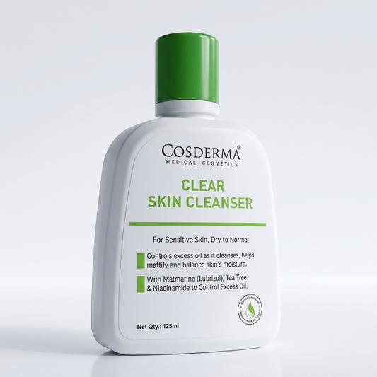 Cosderma Clear Skin Cleanser for Oily & Acne-Prone Skin – Oil Control & Mattifying Formula