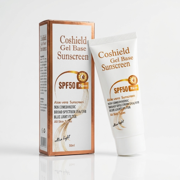 Coshield Gel Base Sunscreen SPF50 PA+++ | Aloe Vera, Non-Comedogenic, Ultra-Light Formula