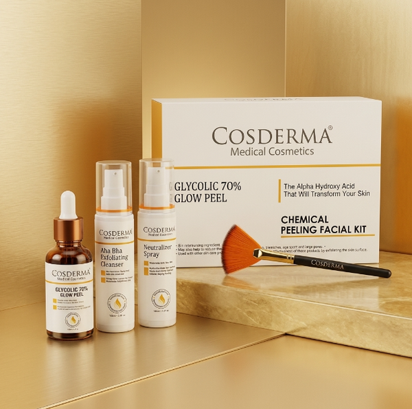 Cosderma Glycolic 70% Glow Peel - Deep Exfoliation & Skin Renewal | Chemical Peeling Facial Kit