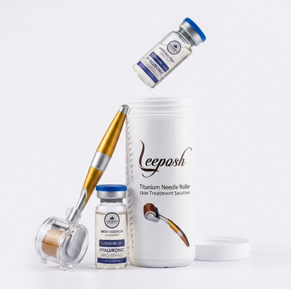 Cosderma Professional Microneedling Brightening Kit with Derma Roller and Glutathione Vitamin C Serum