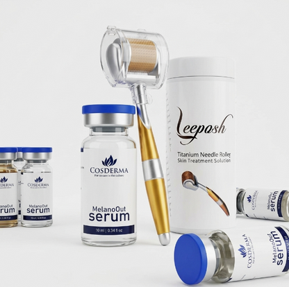 Cosderma Professional Derma Roller Pigmentation Repair Kit with MelanoOut Serum