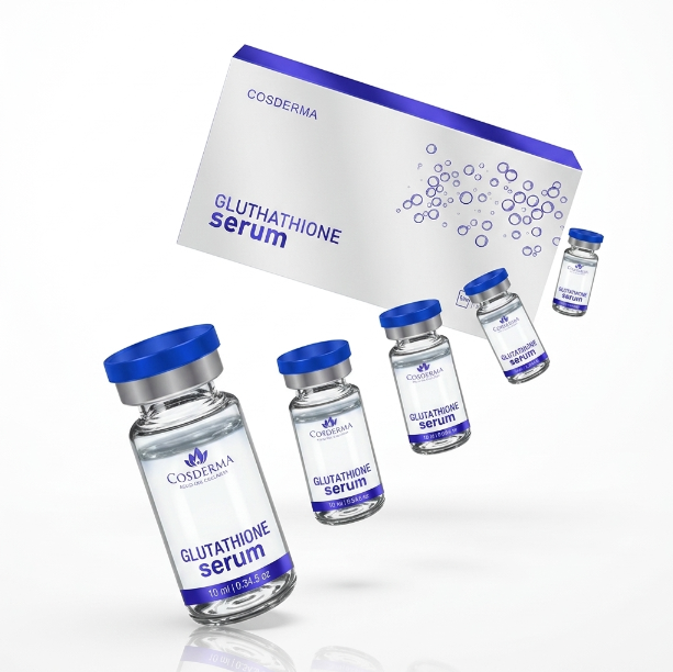 Cosderma Glutathione Serum - Powerful Brightening & Anti-Aging Treatment (5 Vials x 10ml)