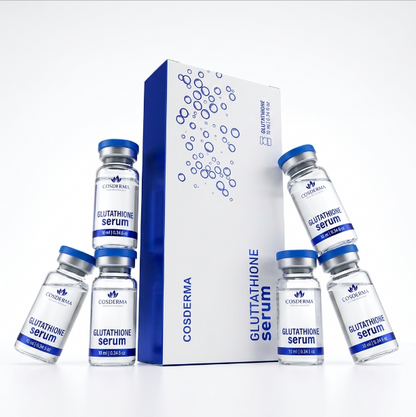 Cosderma Glutathione Serum - Powerful Brightening & Anti-Aging Treatment (5 Vials x 10ml)