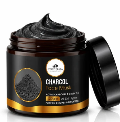 Cosderma Activated Charcoal Face Mask with Green Tea | Purify & Detoxify